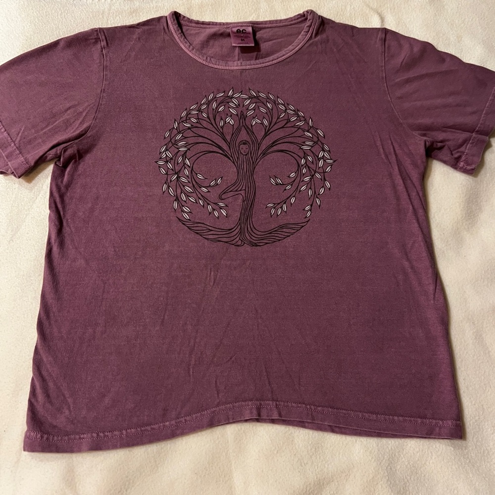 Purple Tree Design Short Sleeve Tee